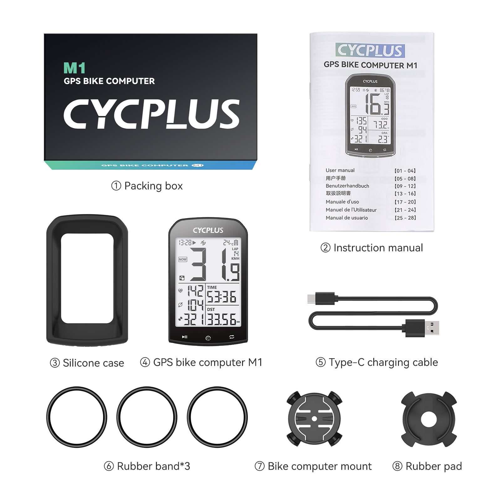 CYCPLUS M1 GPS Bike Computer tachimetro Ciclocomputador contachilometri  accessori per biciclette BLE 4.0 ANT + Cycling Computer - AliExpress